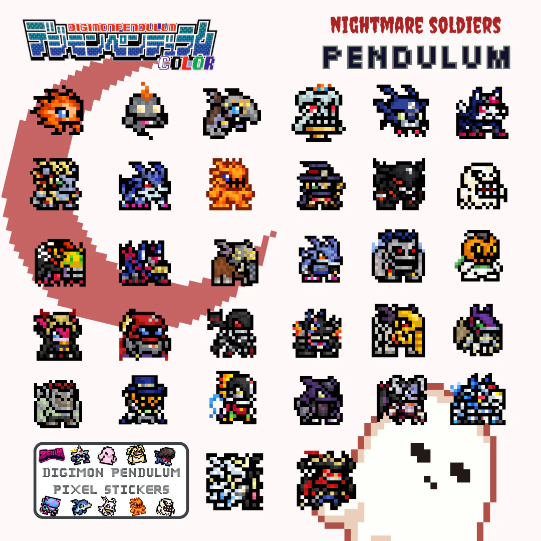 ZeninTCG - Fan-made- Mini Pixel Sticker Pack (Pendulum Series) [INSTOCK] - Image 8