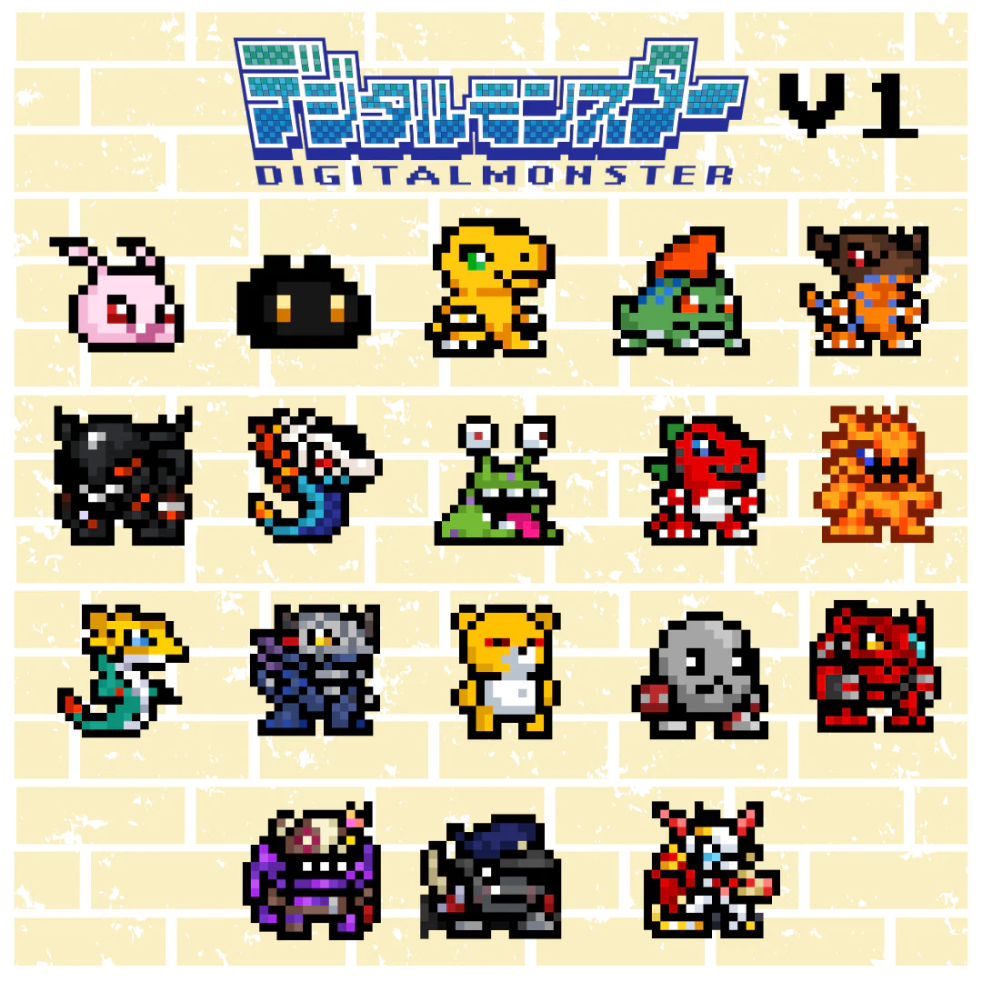 ZeninTCG - Fan-made- Mini Pixel Sticker Pack (Vpet V1-5) [INSTOCK] - Image 2