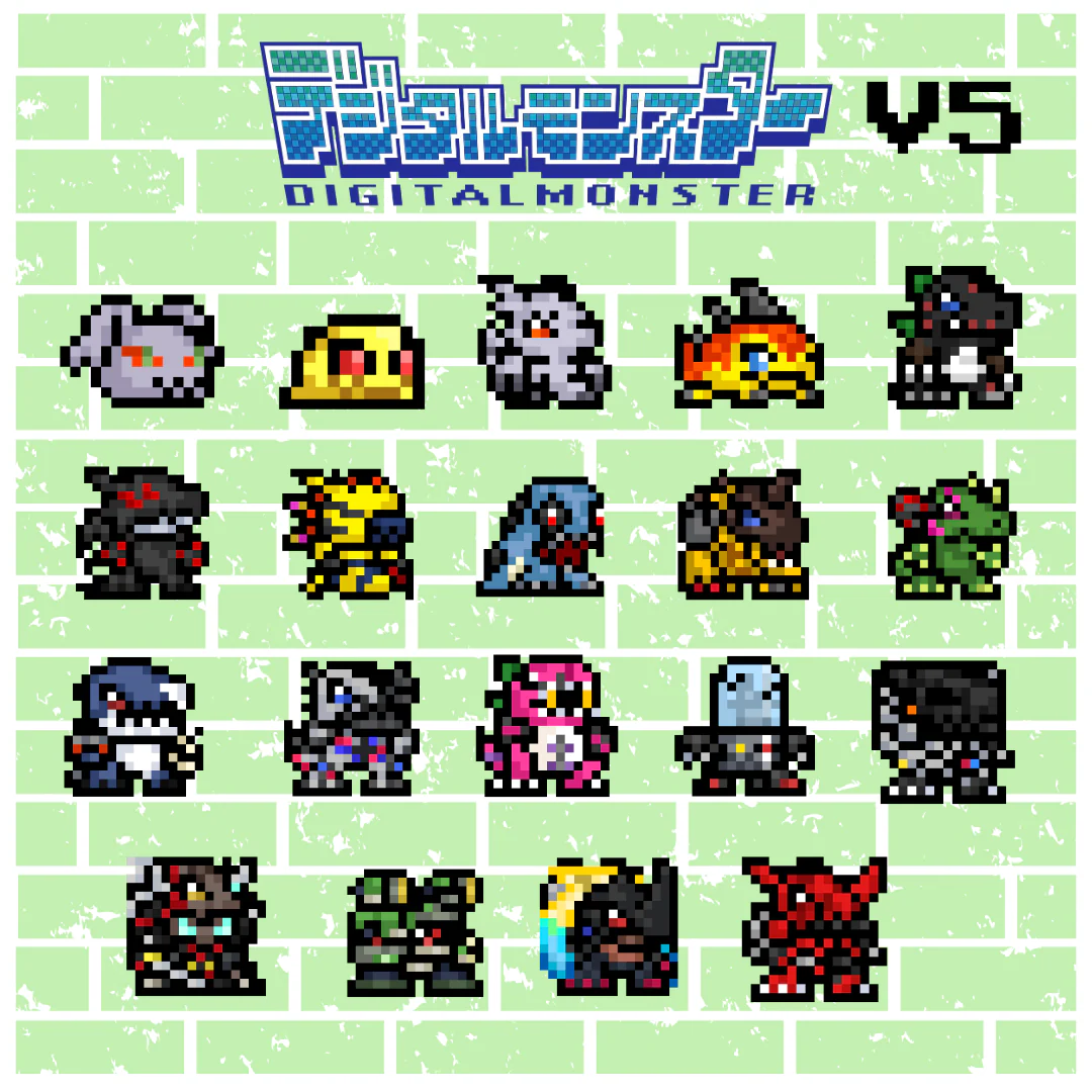 ZeninTCG - Fan-made- Mini Pixel Sticker Pack (Vpet V1-5) [INSTOCK] - Image 26